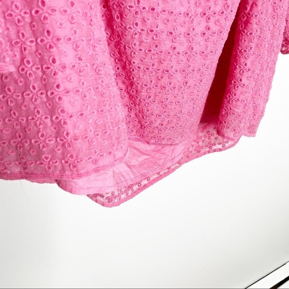 Tommy Hilfigern Pink Lace Off the Shoulder Blouse 1X - Picture 4 of 8